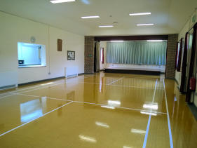 Main Hall towards the Stage & Kitchen